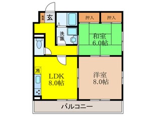 メゾンド－ルセントラルの物件間取画像